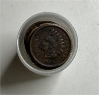 ROLL OF INDIAN HEAD PENNIES COINS