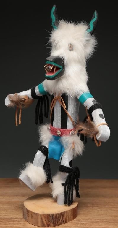 Native American White Ogre Kachina Doll