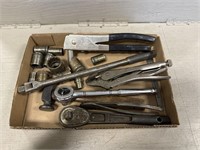 Tray Lot of Tools and Sockets