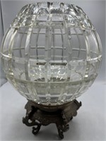 Large crystal bowl on stand