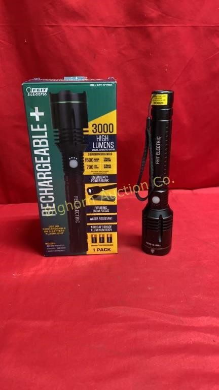 Feit 3000 Lumen Flashlight, 3 Brightness Levels