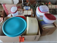 (3) boxes of Tupperware & cereal canisters