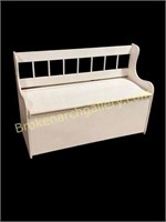 Childs Bench In White Paint