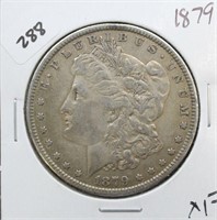 1879 MORGAN SILVER DOLLAR   XF