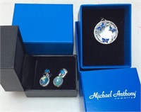 MICHAEL ANTHONY PENDANT AND EARRINGS