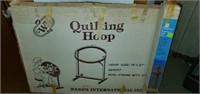 Vintage Quilting Hoop in Box & Ridgewood Rod