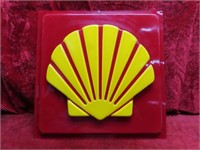 17.5"x17.5" Shell oil plastic sign.