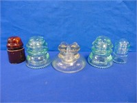 (5) Hydro Line Insulators Dominion & Hemingray