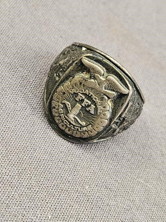 SIZE 9.5 VINTAGE FFA BALFOUR STERLING SILVER RING