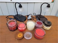 (6) Candles & (2) Desk Lamps