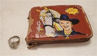 HOPALONG CASSIDY RING AND WALLET