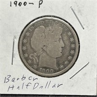 1900 P BARBER HALF DOLLAR