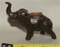 Vtg Patinated Solid Brass Bennington Vt Elephant