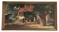 1960's Paul Detlefsen "Horse and Buggy Days" Litho