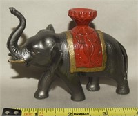 1930's Painted Hollow Lead Indian Elephant Figure
