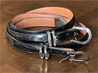 Two James Reid Exotic Leather Ladies Belts