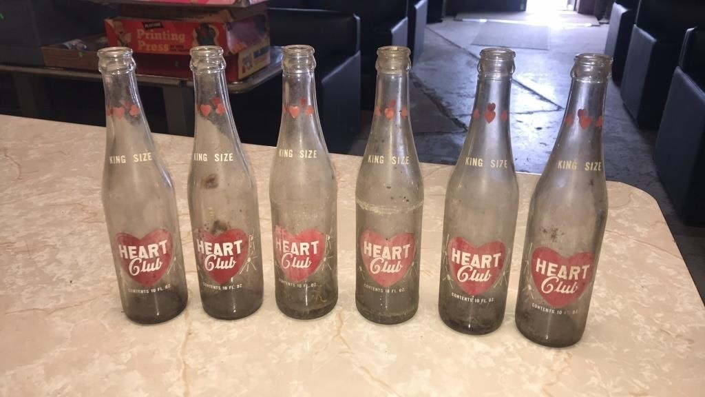 Heart club bottles (6)
