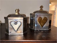 Pair of Silver Plated Lenox Trinket Boxes