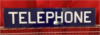 Glass telephone sign 6x25