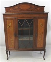 English Queen Anne Intricately Inlaid Curio