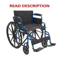 Blue Streak Wheelchair  18 in. Seat  Footrest