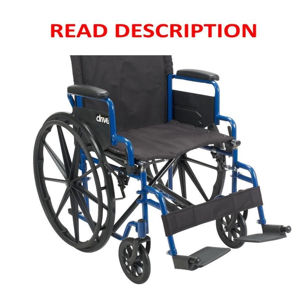 Blue Streak Wheelchair  18 in. Seat  Footrest