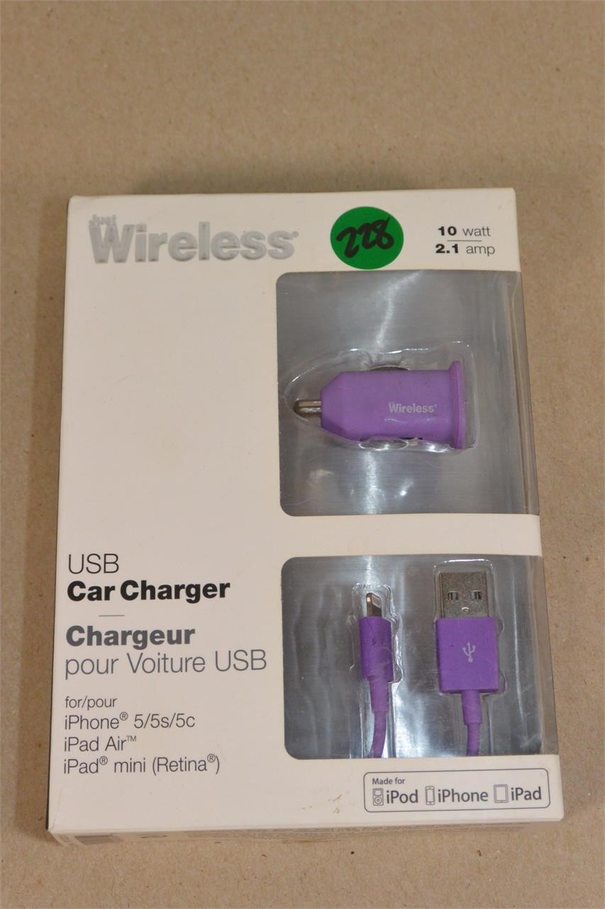 USB CAR CHARGER FOR IPHONE IPAD IPOD *NEW*