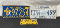 Trio Of License Plates