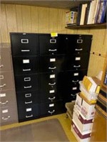 (3) Black Filing Cabinets