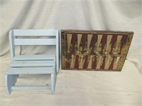 Wooden Child's Folding Chair / Wooden Wall Art