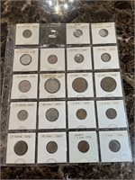 RARE Sheet of 19 Total ORE Coins from Norway/Swed