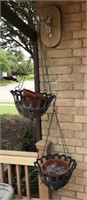 Two Metal Hanging Baskets