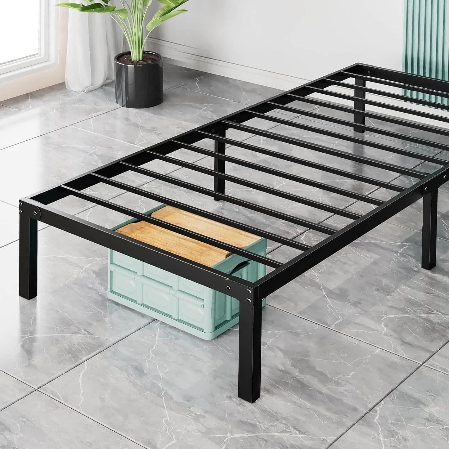 Twin Bed Frame - Heavy Duty Metal  14 Inches