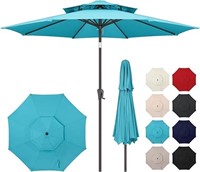 Ackmizz 9ft Outdoor Patio Umbrella - 2 Tiers
