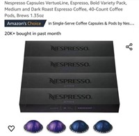MSRP $40 Nespresso Bold Asst Coffee Capsules