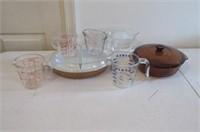 Pyrex Measuring Cups + Divided Tray