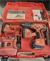 Hilti drill with 3 batteries, charger