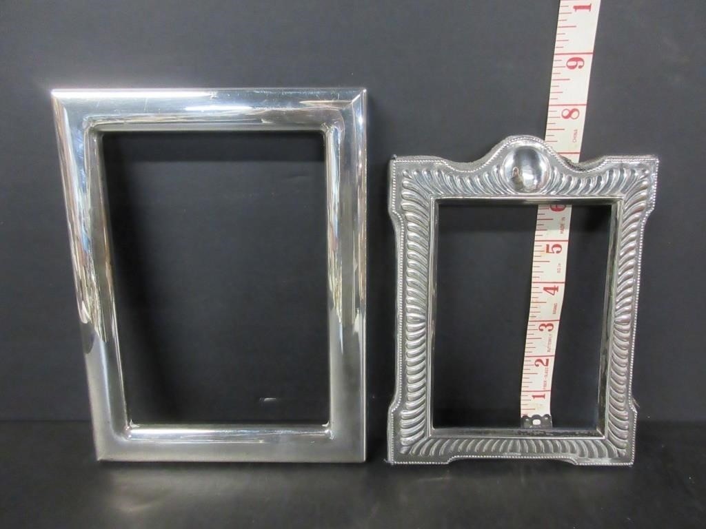PAIR OF OLD STERLING SILVER PICTURE FRAMES