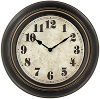 45Min 18-inch Retro Silent Non-Ticking Wall Clock