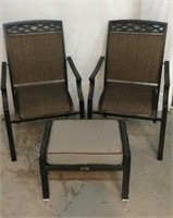 Matching Patio Chairs & Cushioned Footrest V2B
