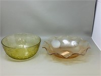 pair of depression glass bowls
