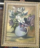 Katherine Langley Oil On Canvas FLOWERS IN A VASE