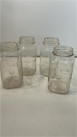 Lot of 4 Vintage Atlas Canning Jars