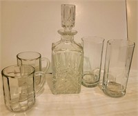 Alcohol Sifter and Glasses