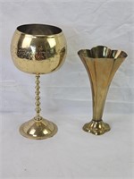 Brass Vase and Chalice