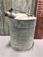 Galvanized 5- gallon can, no caps