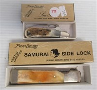(2) Frost cutlery pocket knives including models