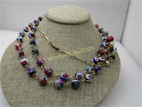 Vintage Millefiori Murano Glass Beaded Necklace, 5