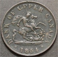 Canada Upper Canada Half Penny Token 1854 PC-5C1 B