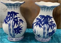 11 - PAIR OF CHINESE CERAMIC VASES (B56)